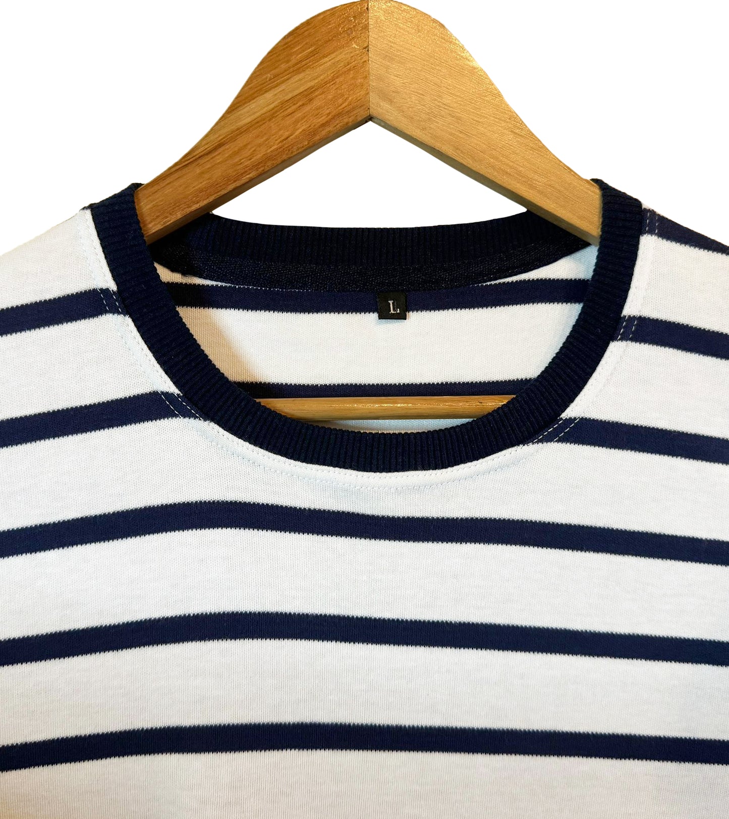 Cottonia Classic Striped Tee - Unisex Crew Neck Short Sleeve T-Shirt for Men & Women, Casual Top S-XXL(180 GSM)