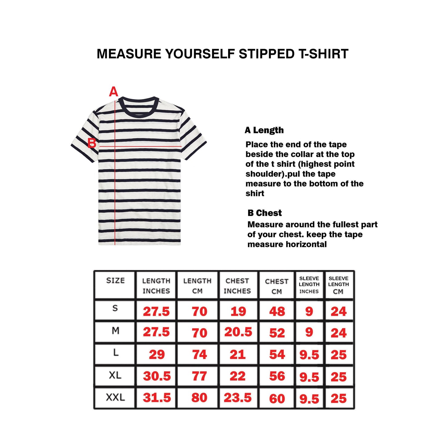 Cottonia Classic Striped Tee - Unisex Crew Neck Short Sleeve T-Shirt for Men & Women, Casual Top S-XXL(180 GSM)
